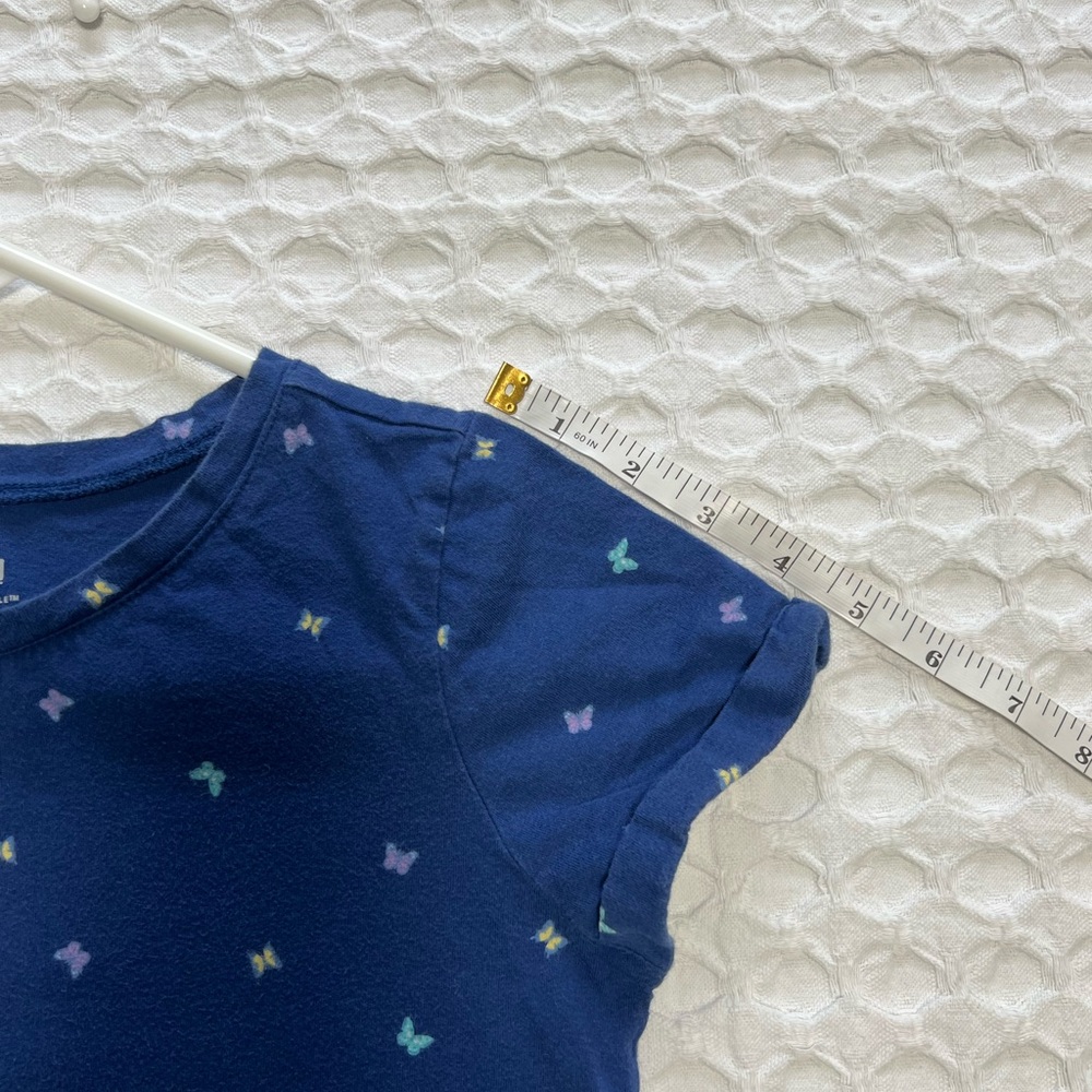 OshKosh B'gosh Blue Butterfly Print Kids Tee - Picture 7 of 8